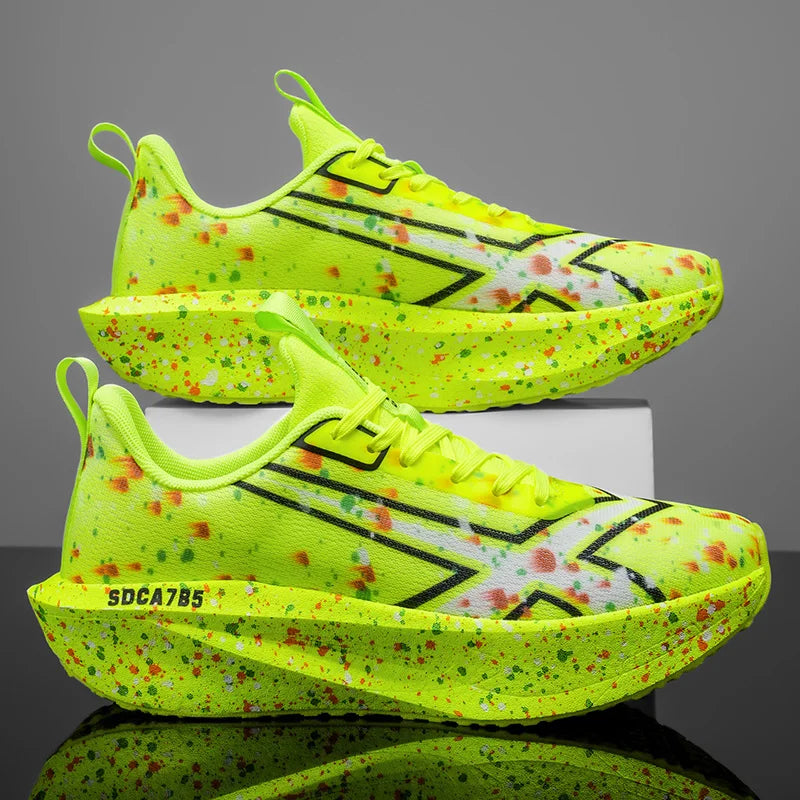 Men Sports Running Shoes Casual Marathon Breathable Lightweight Women's Comfortable Athletic Nonskid Walking Sneakers Outdoors