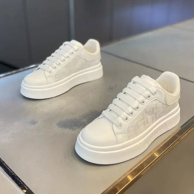 2025 New Men's Breathable Sneakers Fashion Trend Versatile Casual Shoes Thick soled Height Increasing Sports Running Shoes
