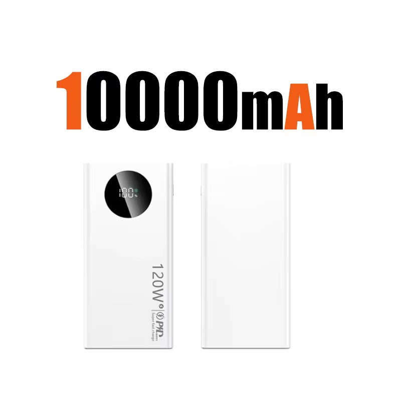 Experience Ultimate Power with the 120W 50000mAh High Capacity Power Bank - Fast Charging for All Your Devices!