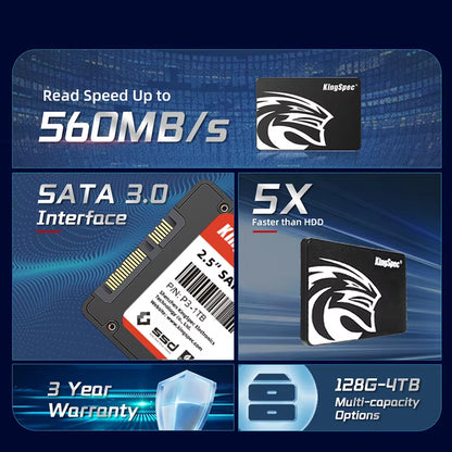 Upgrade Your System with the KingSpec Internal SSD Drive - Lightning Fast Storage from 120GB to 4TB for Laptops & PCs
