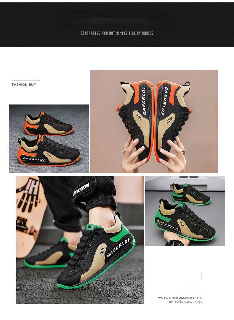 2025 New Men Sneakers Fashion Thick Sole Men Casual Shoes Luxury Breathable Outdoor Male Running Shoes Lace-Up Mens tennis Shoes