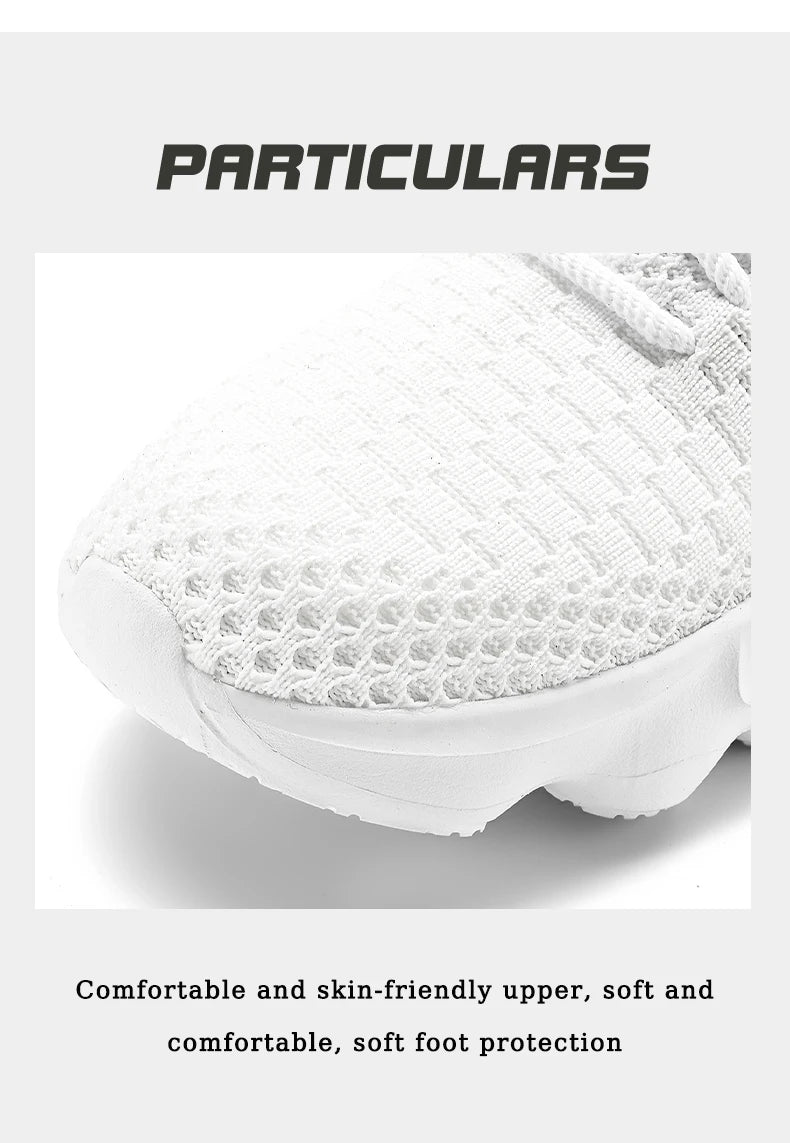 Trainers Breathable Soft Sole Sports Casual Shoes Fashion Lace-up Thick-soled White Shoes Tenis Masculino Mens White Sneakers