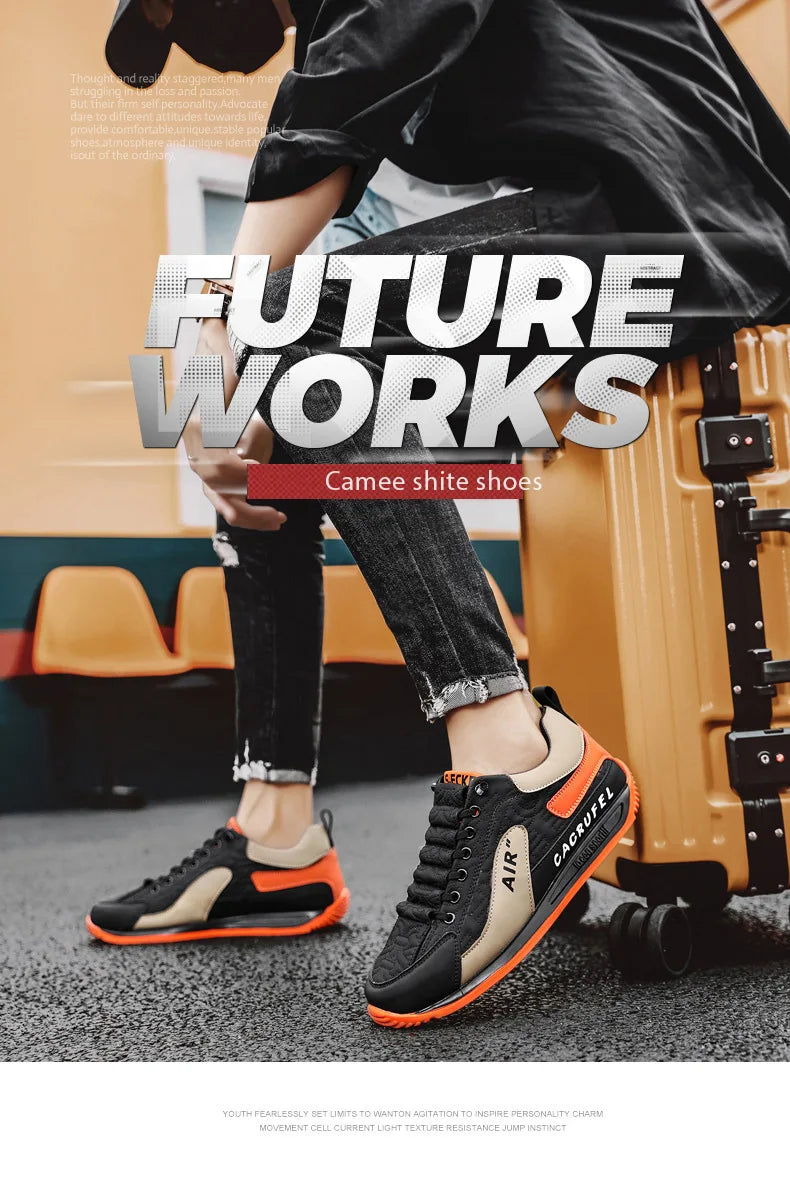 2025 New Men Sneakers Fashion Thick Sole Men Casual Shoes Luxury Breathable Outdoor Male Running Shoes Lace-Up Mens tennis Shoes