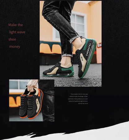 2025 New Men Sneakers Fashion Thick Sole Men Casual Shoes Luxury Breathable Outdoor Male Running Shoes Lace-Up Mens tennis Shoes