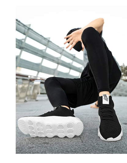 Trainers Breathable Soft Sole Sports Casual Shoes Fashion Lace-up Thick-soled White Shoes Tenis Masculino Mens White Sneakers