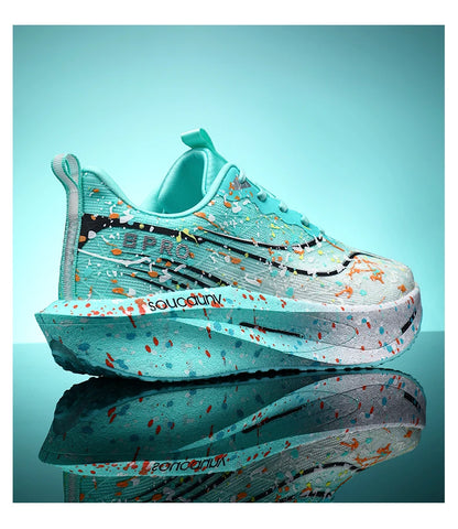 Marathon Carbon Plate Air Cushion Men Sports Running Shoes Breathable Lightweight Women's Comfortable Athletic Nonskid Sneakers