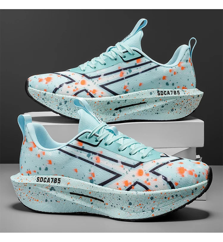 Men Sports Running Shoes Casual Marathon Breathable Lightweight Women's Comfortable Athletic Nonskid Walking Sneakers Outdoors