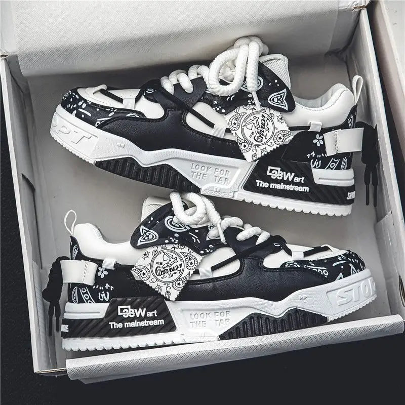 Men's Sneakers High Quality Outdoor Casual Shoes Lace-up Mens Vulcanized Shoes Breathable Wear-resistant Tennis Shoes Zapatillas