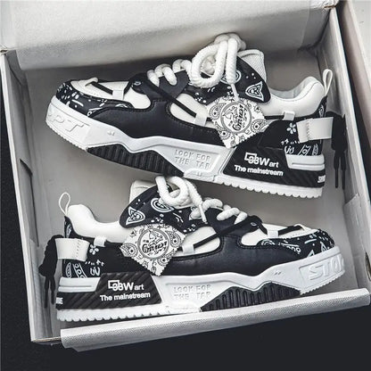 Men's Sneakers High Quality Outdoor Casual Shoes Lace-up Mens Vulcanized Shoes Breathable Wear-resistant Tennis Shoes Zapatillas