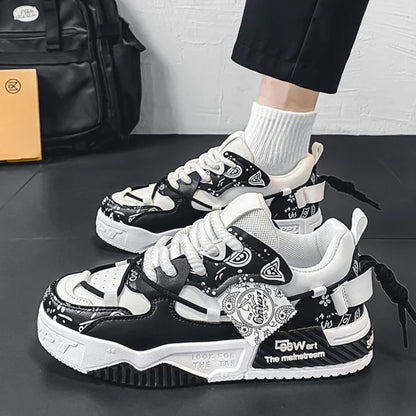 Men's Sneakers High Quality Outdoor Casual Shoes Lace-up Mens Vulcanized Shoes Breathable Wear-resistant Tennis Shoes Zapatillas