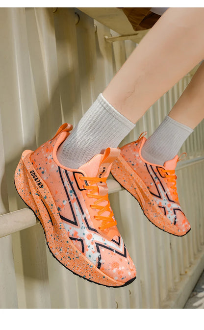 Men Sports Running Shoes Casual Marathon Breathable Lightweight Women's Comfortable Athletic Nonskid Walking Sneakers Outdoors