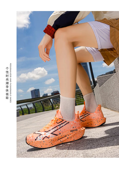 Men Sports Running Shoes Casual Marathon Breathable Lightweight Women's Comfortable Athletic Nonskid Walking Sneakers Outdoors