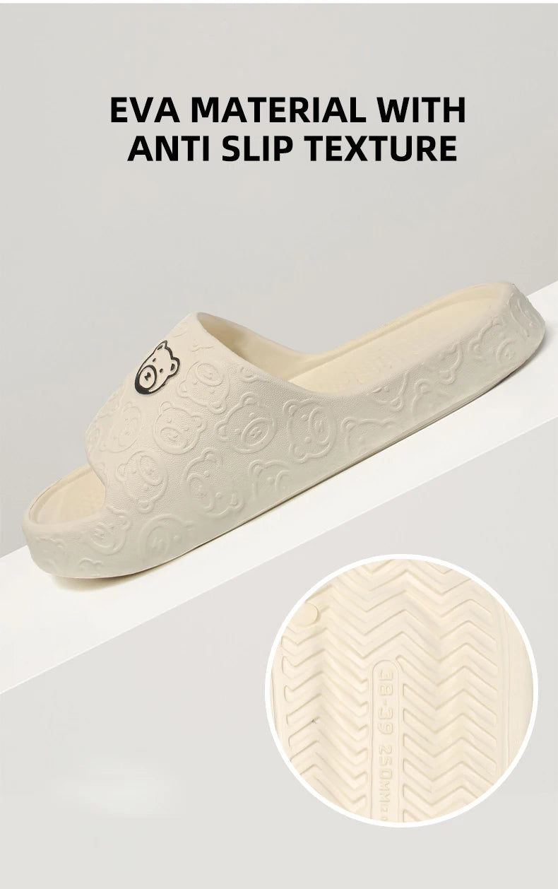 Summer Home Use EVA Slippers for Women Cute Cartoon Design Indoor Comfortable Slip-On Shoes