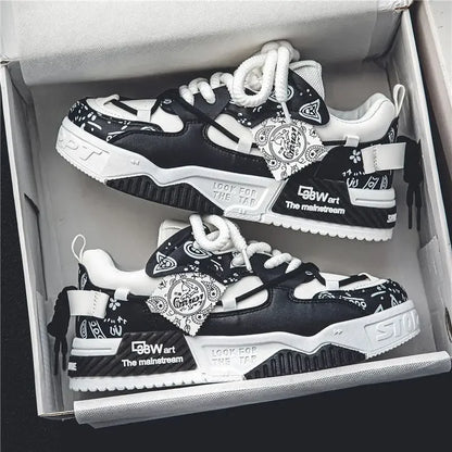 Men's Sneakers High Quality Outdoor Casual Shoes Lace-up Mens Vulcanized Shoes Breathable Wear-resistant Tennis Shoes Zapatillas