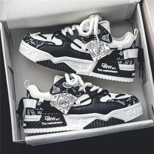 Men's Sneakers High Quality Outdoor Casual Shoes Lace-up Mens Vulcanized Shoes Breathable Wear-resistant Tennis Shoes Zapatillas