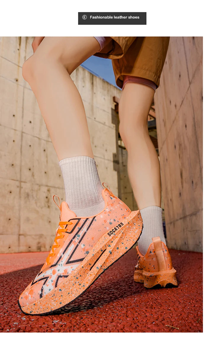 Men Sports Running Shoes Casual Marathon Breathable Lightweight Women's Comfortable Athletic Nonskid Walking Sneakers Outdoors