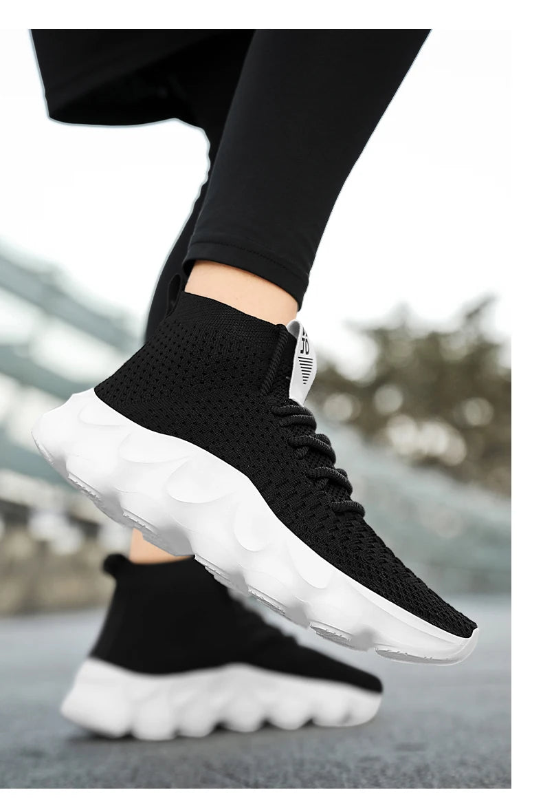 Trainers Breathable Soft Sole Sports Casual Shoes Fashion Lace-up Thick-soled White Shoes Tenis Masculino Mens White Sneakers