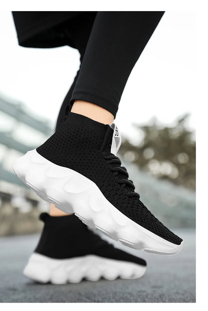 Trainers Breathable Soft Sole Sports Casual Shoes Fashion Lace-up Thick-soled White Shoes Tenis Masculino Mens White Sneakers