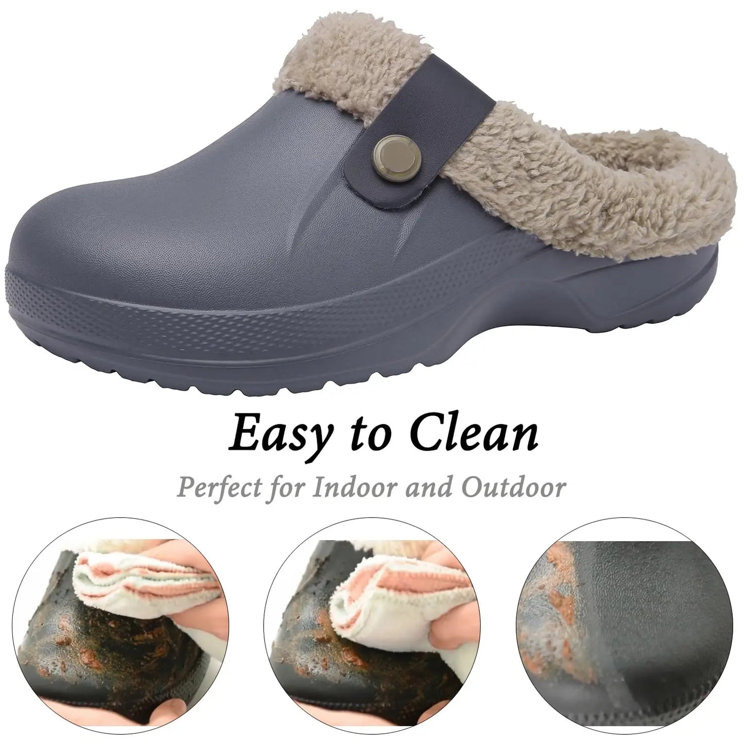 Asgard Winter Fur Furry Slippers For Men Outdoor Fashion Waterproof Plush Cotton Slippers Indoor Warm Cozy Non-slip Home Shoes