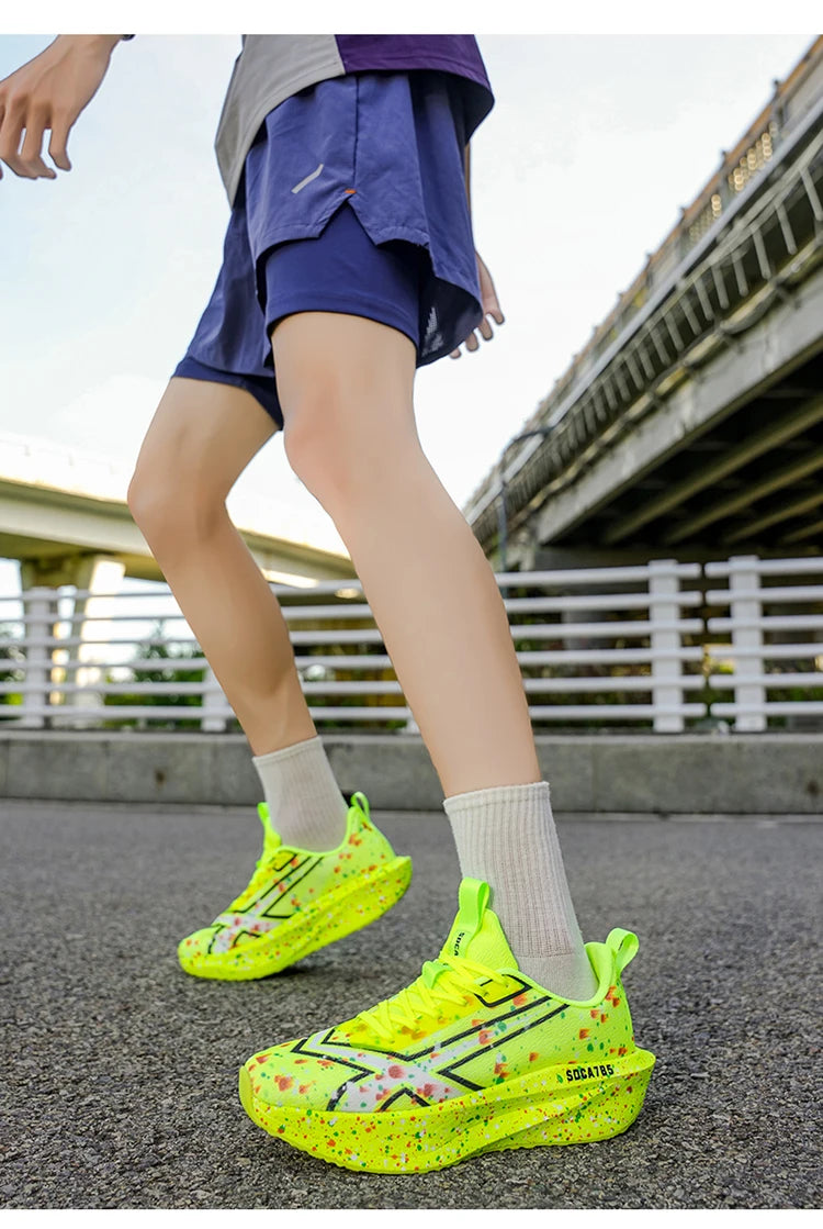 Men Sports Running Shoes Casual Marathon Breathable Lightweight Women's Comfortable Athletic Nonskid Walking Sneakers Outdoors