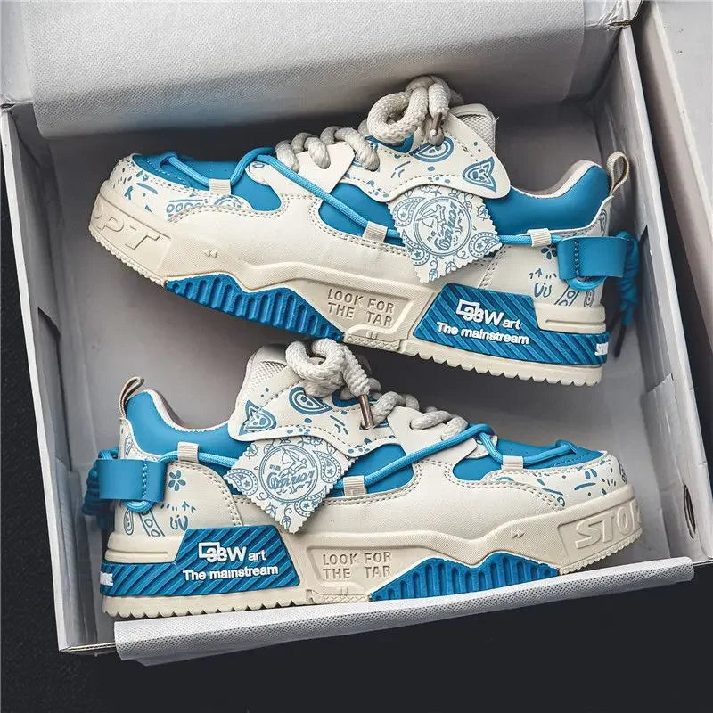 Men's Sneakers High Quality Outdoor Casual Shoes Lace-up Mens Vulcanized Shoes Breathable Wear-resistant Tennis Shoes Zapatillas