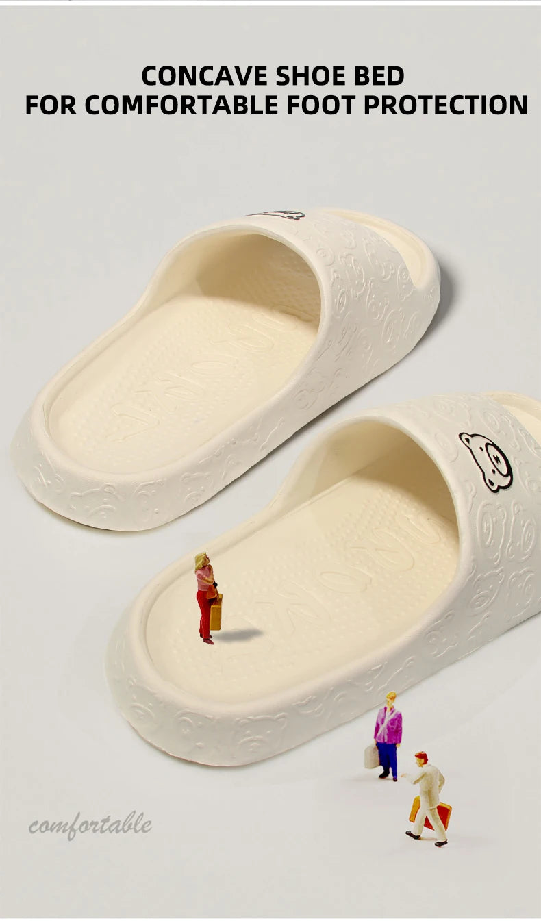 Summer Home Use EVA Slippers for Women Cute Cartoon Design Indoor Comfortable Slip-On Shoes