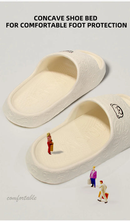 Summer Home Use EVA Slippers for Women Cute Cartoon Design Indoor Comfortable Slip-On Shoes