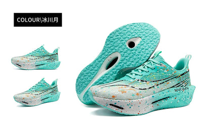 Marathon Carbon Plate Air Cushion Men Sports Running Shoes Breathable Lightweight Women's Comfortable Athletic Nonskid Sneakers