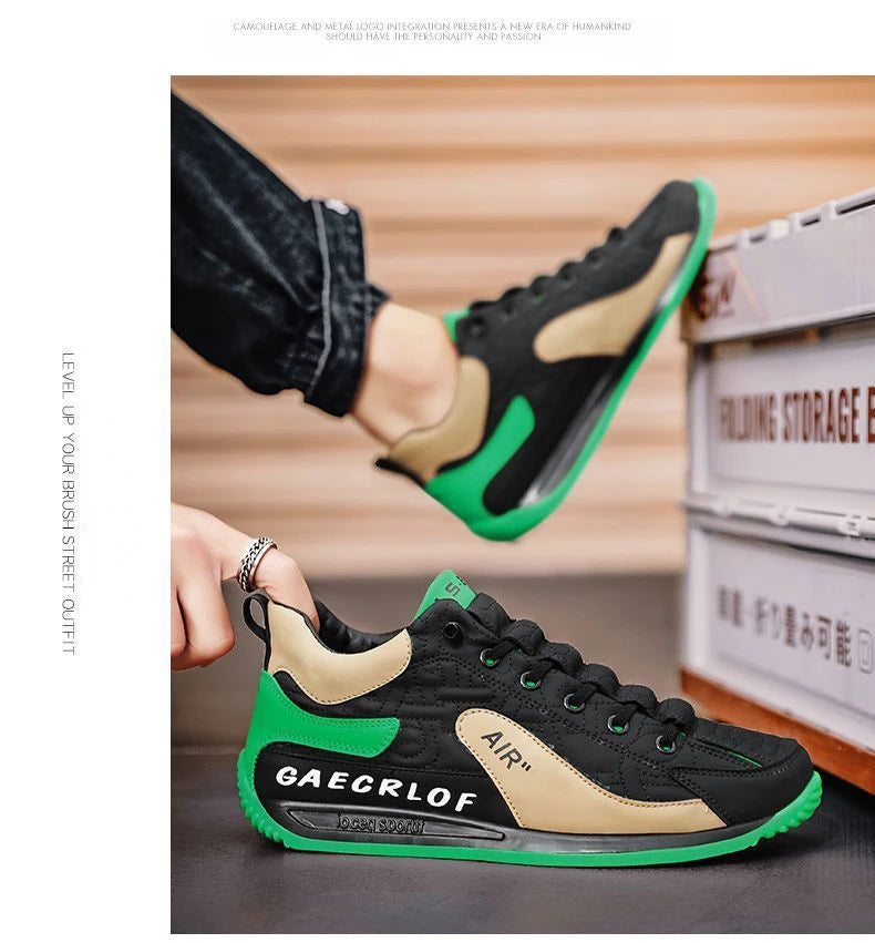 2025 New Men Sneakers Fashion Thick Sole Men Casual Shoes Luxury Breathable Outdoor Male Running Shoes Lace-Up Mens tennis Shoes