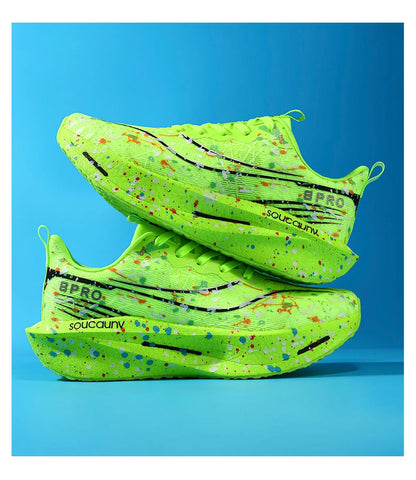 Marathon Carbon Plate Air Cushion Men Sports Running Shoes Breathable Lightweight Women's Comfortable Athletic Nonskid Sneakers