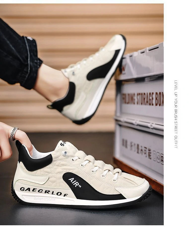 2025 New Men Sneakers Fashion Thick Sole Men Casual Shoes Luxury Breathable Outdoor Male Running Shoes Lace-Up Mens tennis Shoes