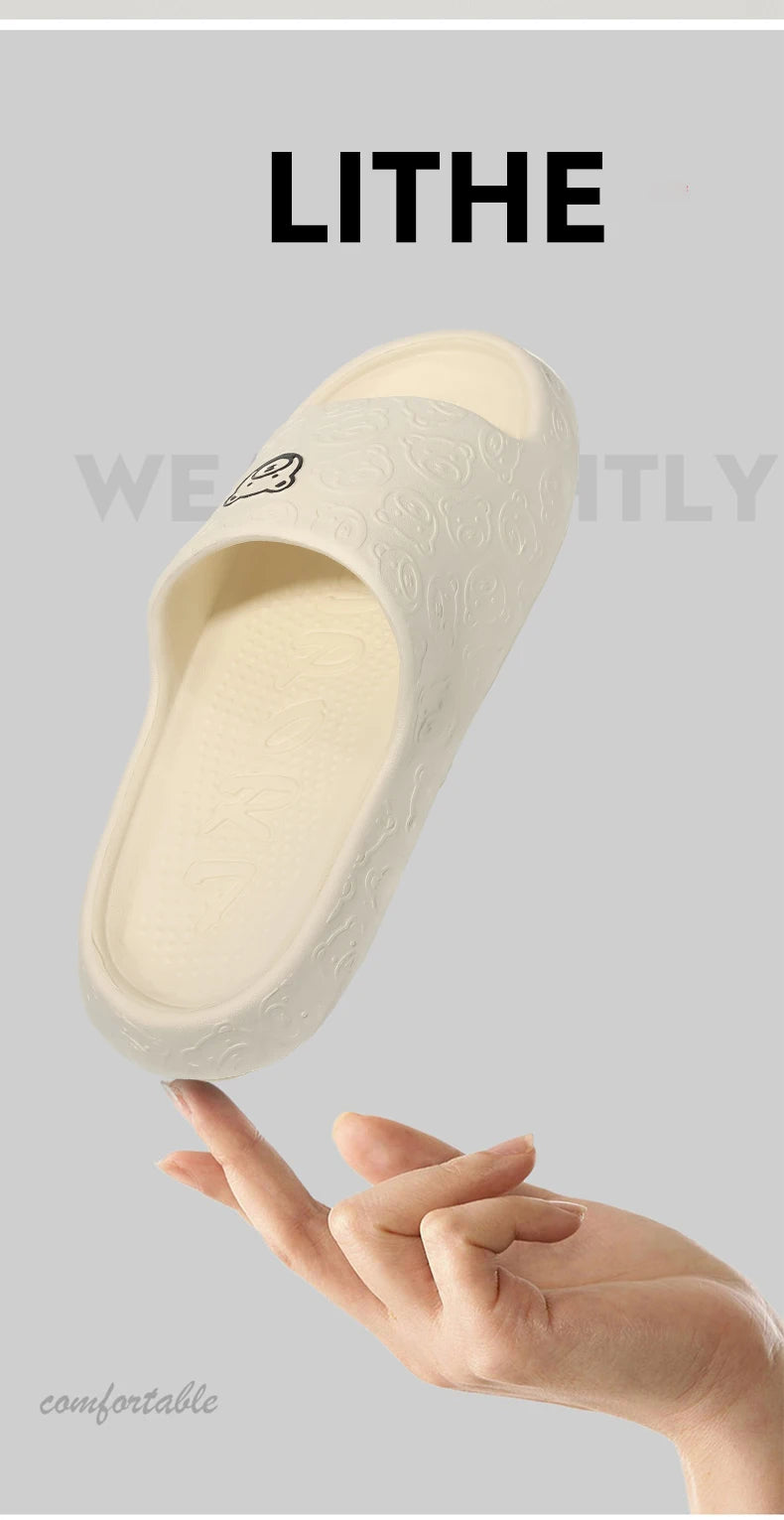 Summer Home Use EVA Slippers for Women Cute Cartoon Design Indoor Comfortable Slip-On Shoes