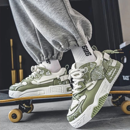 Men's Sneakers High Quality Outdoor Casual Shoes Lace-up Mens Vulcanized Shoes Breathable Wear-resistant Tennis Shoes Zapatillas