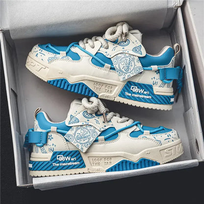 Men's Sneakers High Quality Outdoor Casual Shoes Lace-up Mens Vulcanized Shoes Breathable Wear-resistant Tennis Shoes Zapatillas