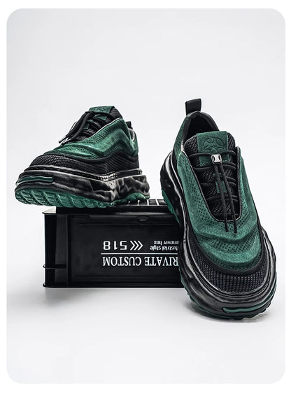 Men's Shoe Breathable Leather Casual Shoes Thick Soled Casual Sneakers Outdoor Running Sneakers Tennis Soft Soles Male Sneakers