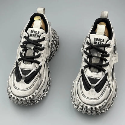 Men's Thick Sole Sneakers Fashion Casual Shoes Designer Platform Height Increasing Sports Shoes for Men Street Style Tennis Shoe