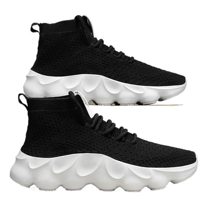 Trainers Breathable Soft Sole Sports Casual Shoes Fashion Lace-up Thick-soled White Shoes Tenis Masculino Mens White Sneakers
