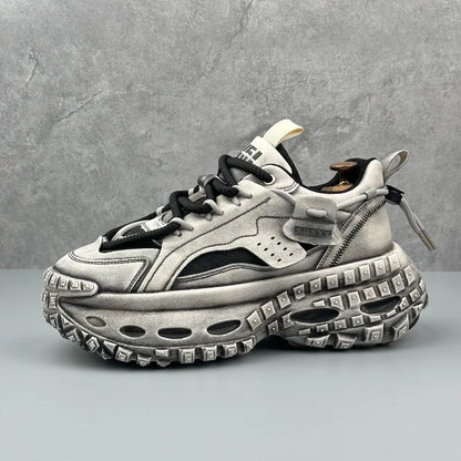 Men's Thick Sole Sneakers Fashion Casual Shoes Designer Platform Height Increasing Sports Shoes for Men Street Style Tennis Shoe