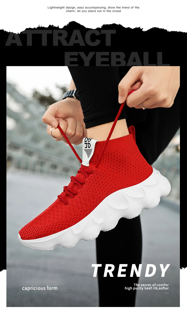 Trainers Breathable Soft Sole Sports Casual Shoes Fashion Lace-up Thick-soled White Shoes Tenis Masculino Mens White Sneakers