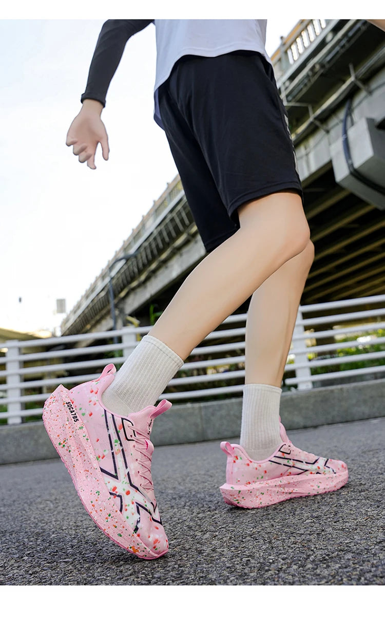 Men Sports Running Shoes Casual Marathon Breathable Lightweight Women's Comfortable Athletic Nonskid Walking Sneakers Outdoors