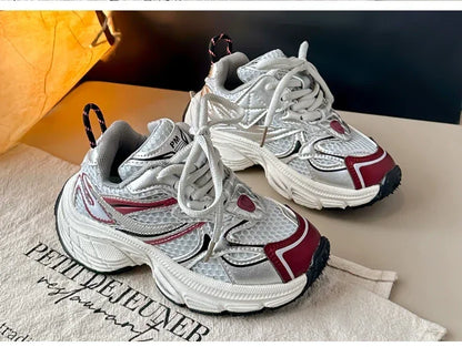 Students Sneakers Mesh Breathable Boys Girls Running Shoes Thick Soft Sole 2025 New Fashion Kids Casual Sports Shoes Non-slip