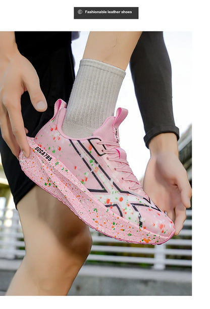 Men Sports Running Shoes Casual Marathon Breathable Lightweight Women's Comfortable Athletic Nonskid Walking Sneakers Outdoors