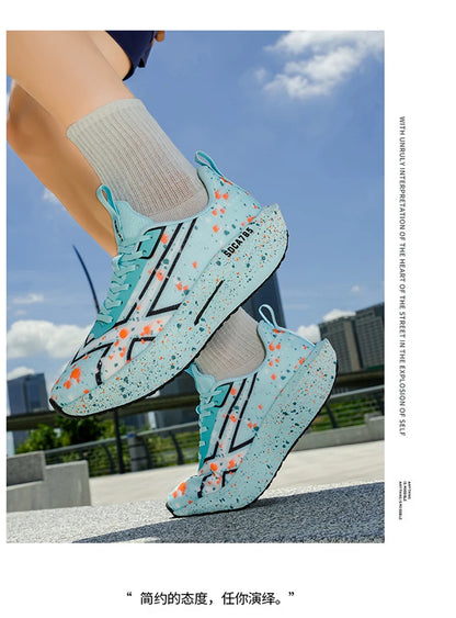 Men Sports Running Shoes Casual Marathon Breathable Lightweight Women's Comfortable Athletic Nonskid Walking Sneakers Outdoors