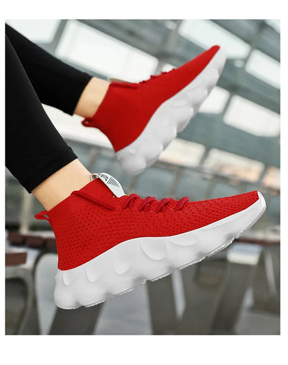 Trainers Breathable Soft Sole Sports Casual Shoes Fashion Lace-up Thick-soled White Shoes Tenis Masculino Mens White Sneakers