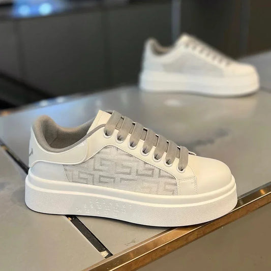 2025 New Men's Breathable Sneakers Fashion Trend Versatile Casual Shoes Thick soled Height Increasing Sports Running Shoes