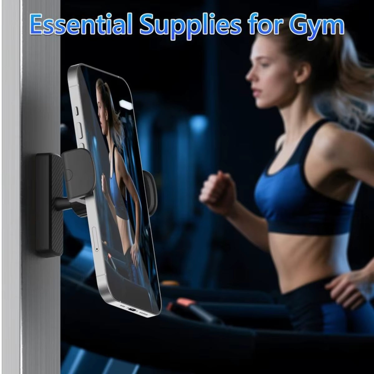 Ultimate Magnetic Phone Holder for Gym - 360° Adjustable & Strong Magnet for Workout Recording & Fitness Essentials