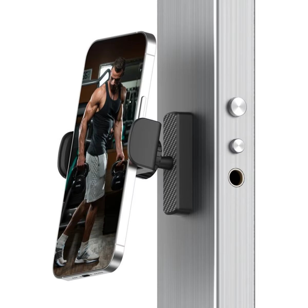 Ultimate Magnetic Phone Holder for Gym - 360° Adjustable & Strong Magnet for Workout Recording & Fitness Essentials