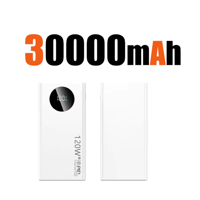 Experience Ultimate Power with the 120W 50000mAh High Capacity Power Bank - Fast Charging for All Your Devices!