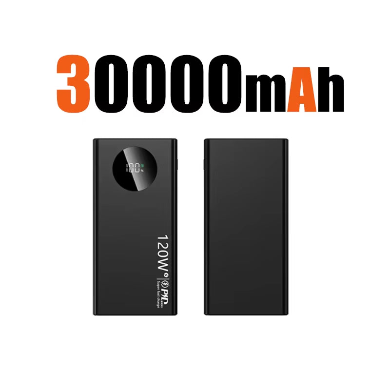 Experience Ultimate Power with the 120W 50000mAh High Capacity Power Bank - Fast Charging for All Your Devices!