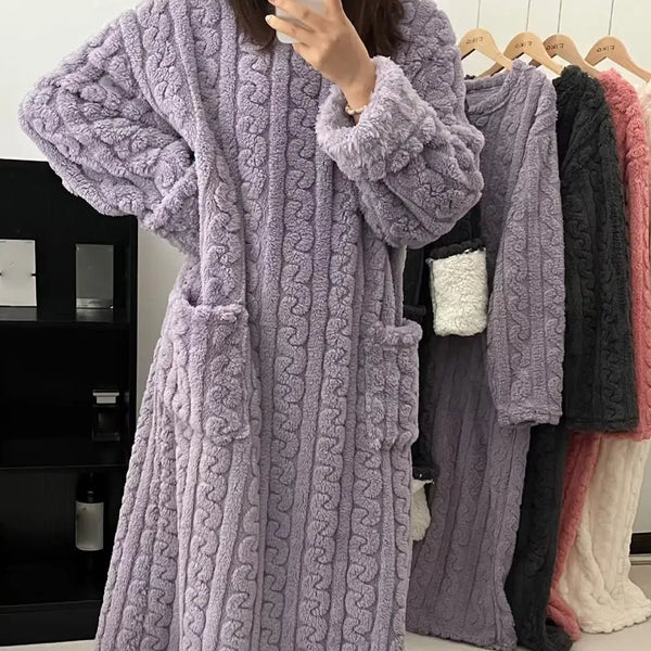 Cozy Coral Fleece Sleep Gown